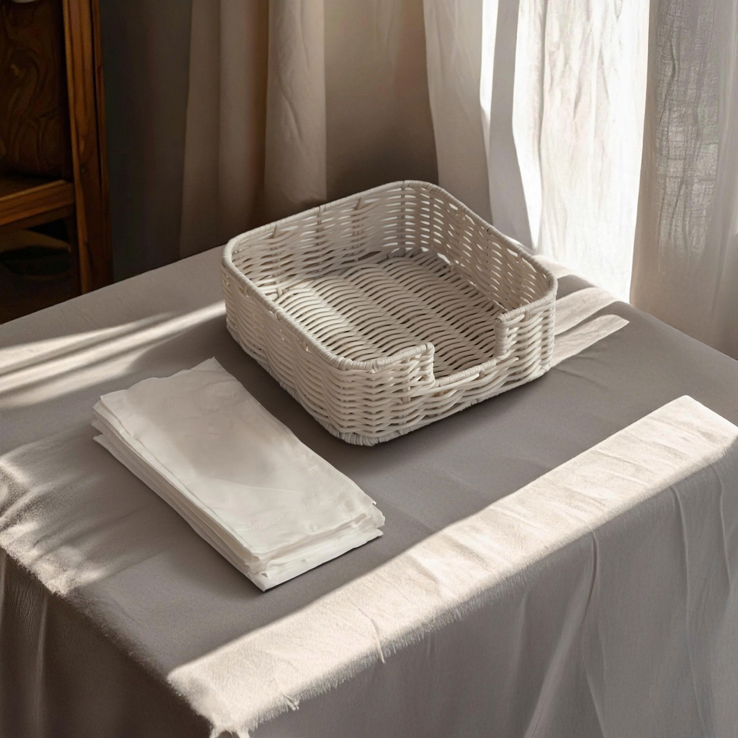 KHAY VUÔNG BO GÓC MÀU TRẮNG